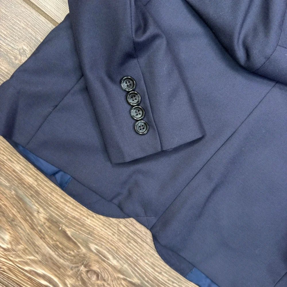 Crewcuts Boys Size 12 Ludlow Blazer Navy Blue Loro Piana Wool Suit Jacket NEW